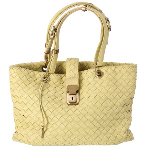 BOTTEGA VENETA Capri Tote Bag 162112 Light Yellow Leather - Picture 1 of 8